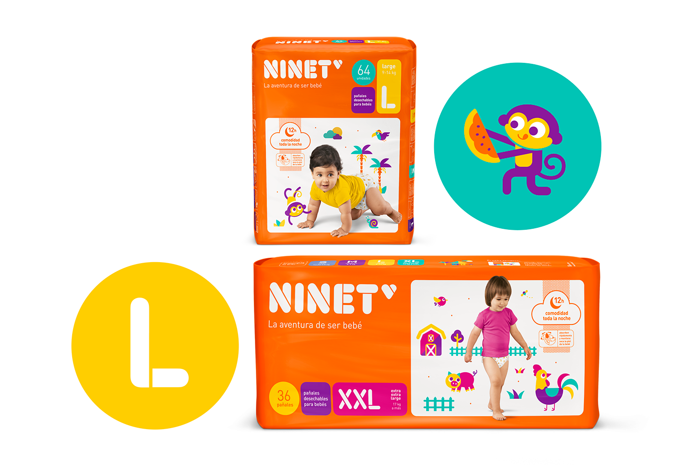 大冒險式嬰兒用品品牌包裝設計，不一樣的紙尿褲設計