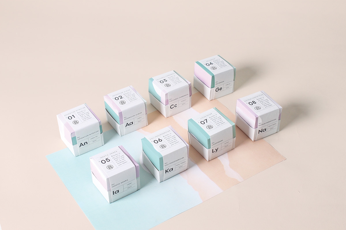 植物順勢療法，全新護理醫藥包裝設計