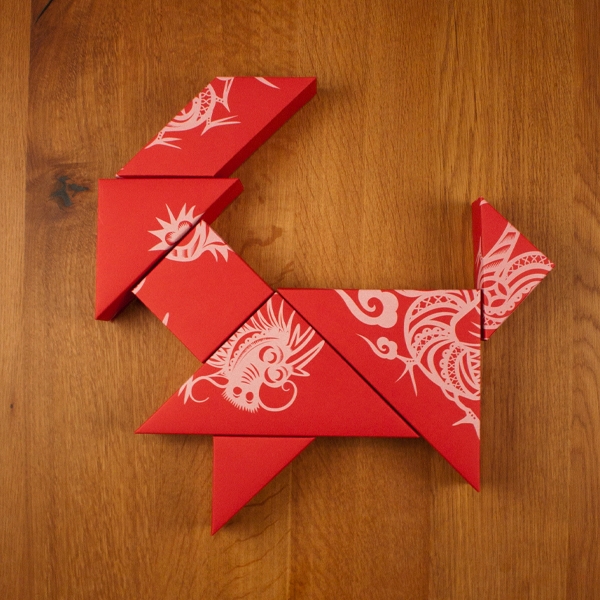 春節禮品盒包裝設計，新年七巧板的妙用