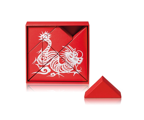 春節禮品盒包裝設計，新年七巧板的妙用
