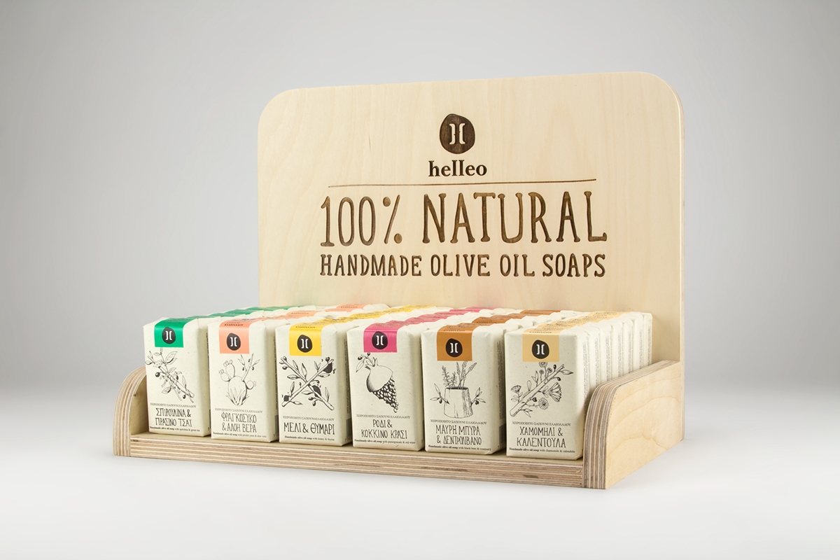 Helleo天然肥皂系列品牌包裝設計，六個肥皂，六個故事
