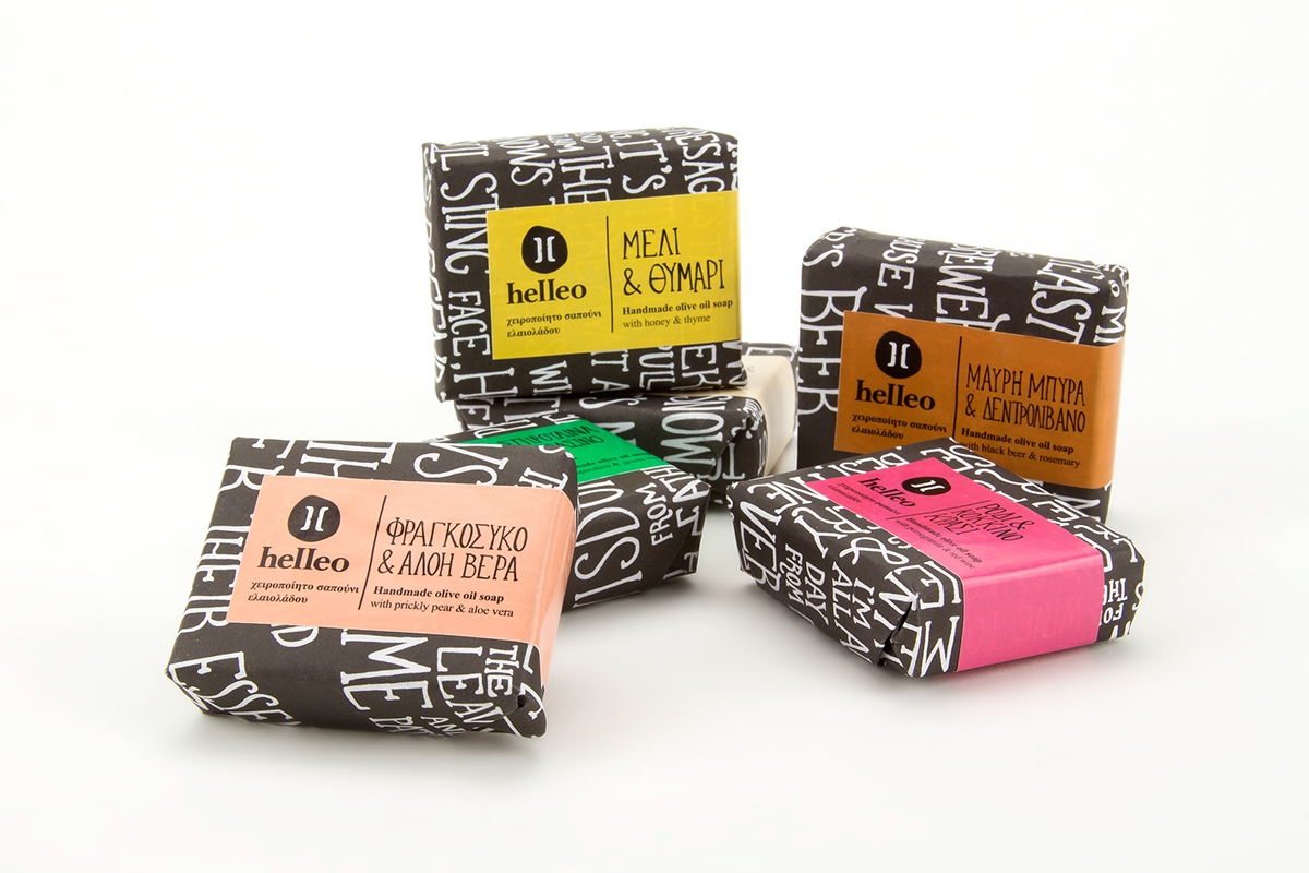 Helleo天然肥皂系列品牌包裝設計，六個肥皂，六個故事
