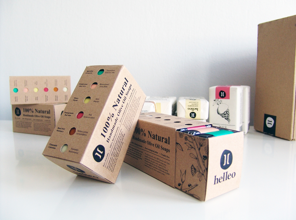 Helleo天然肥皂系列品牌包裝設計，六個肥皂，六個故事