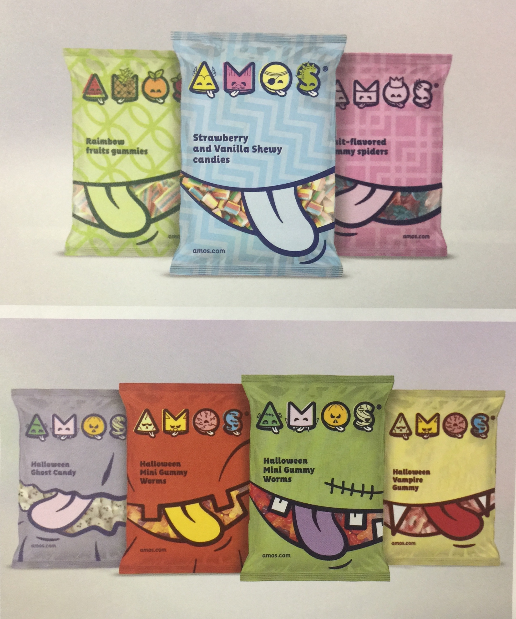 香港兒童創(chuàng)意糖果品牌Amos——食品插畫包裝設(shè)計