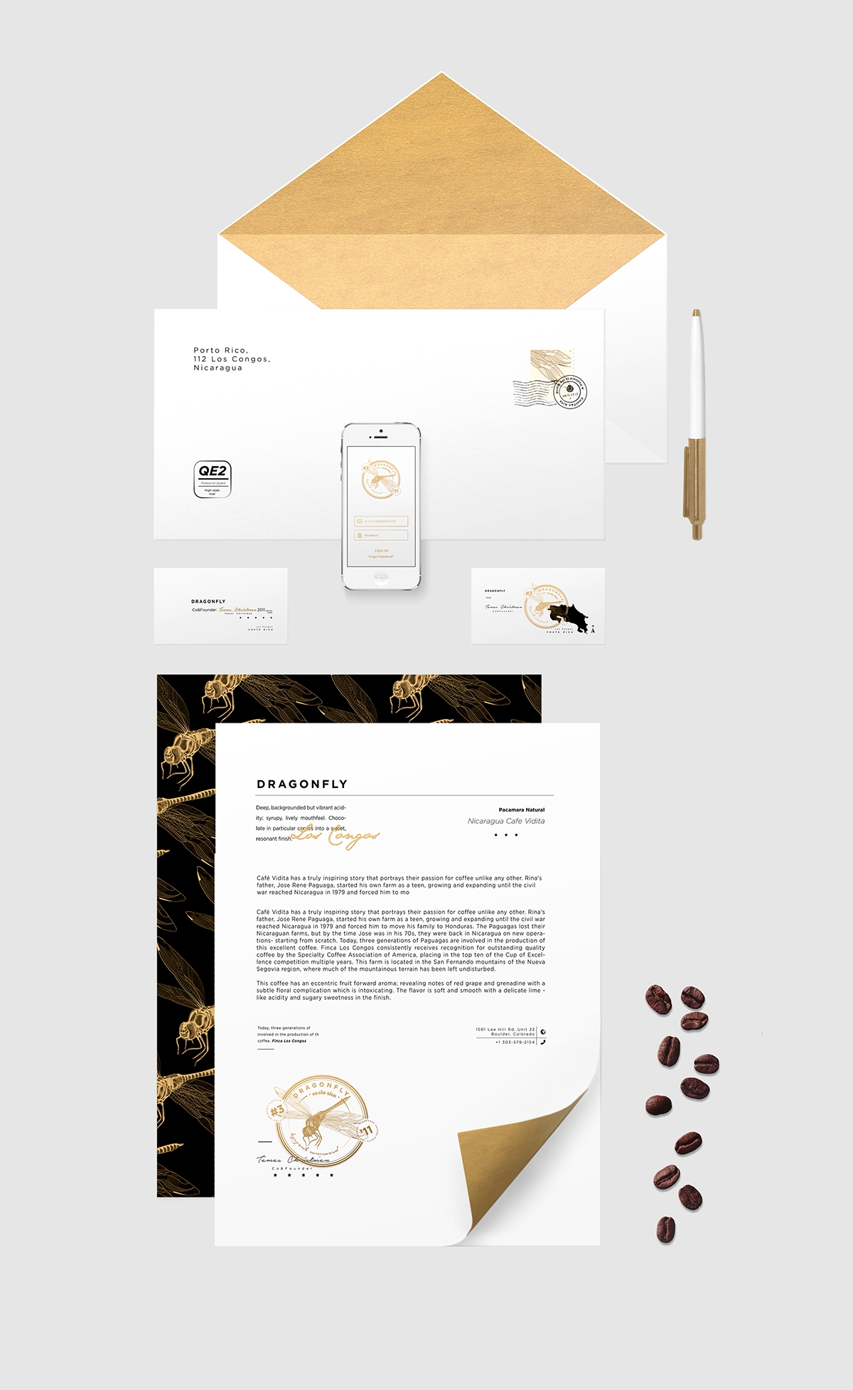 大自然的奇跡，蜻蜓主題的咖啡品牌包裝設計