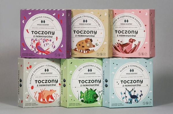 可鹽可甜，動物愛好者的心頭好｜小清新插畫素食包裝設計